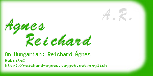 agnes reichard business card